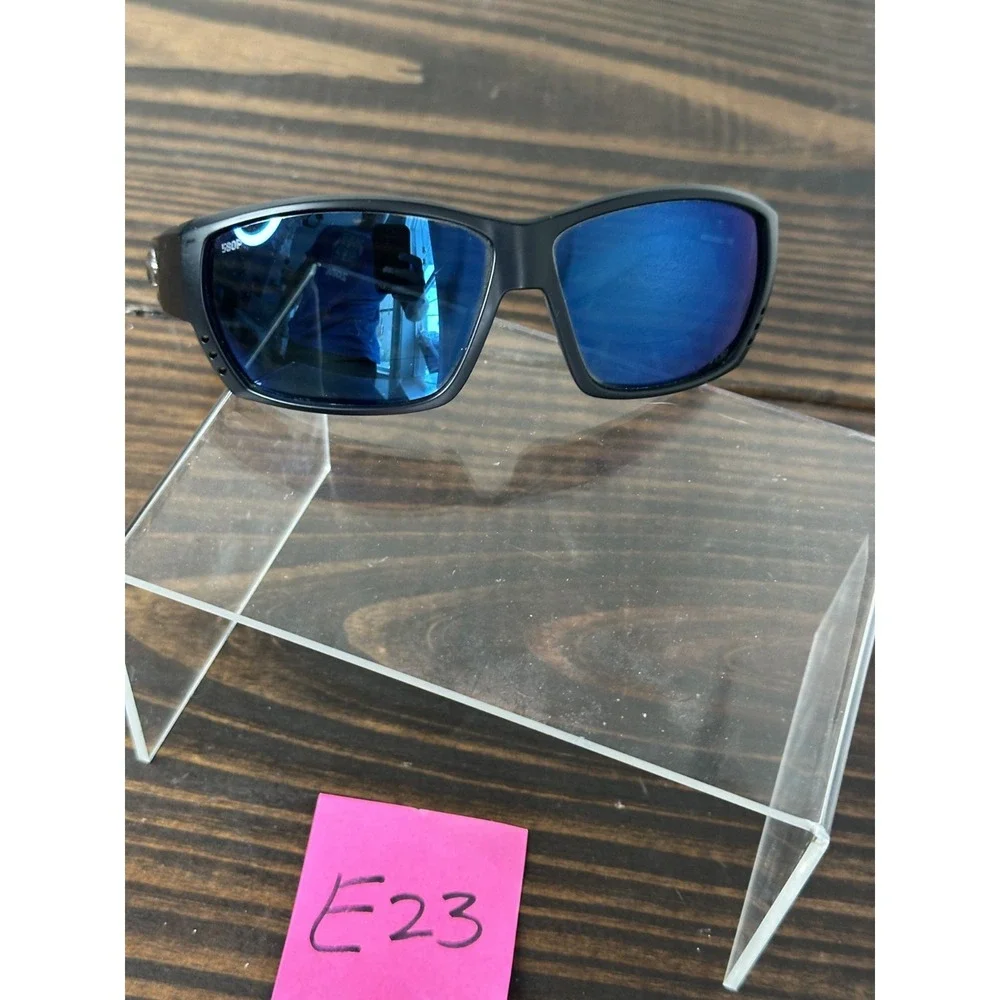 Costa Del Mar Tuna Alley Reader 1.5X Matte Black Frame Blue 580P Sunglasses